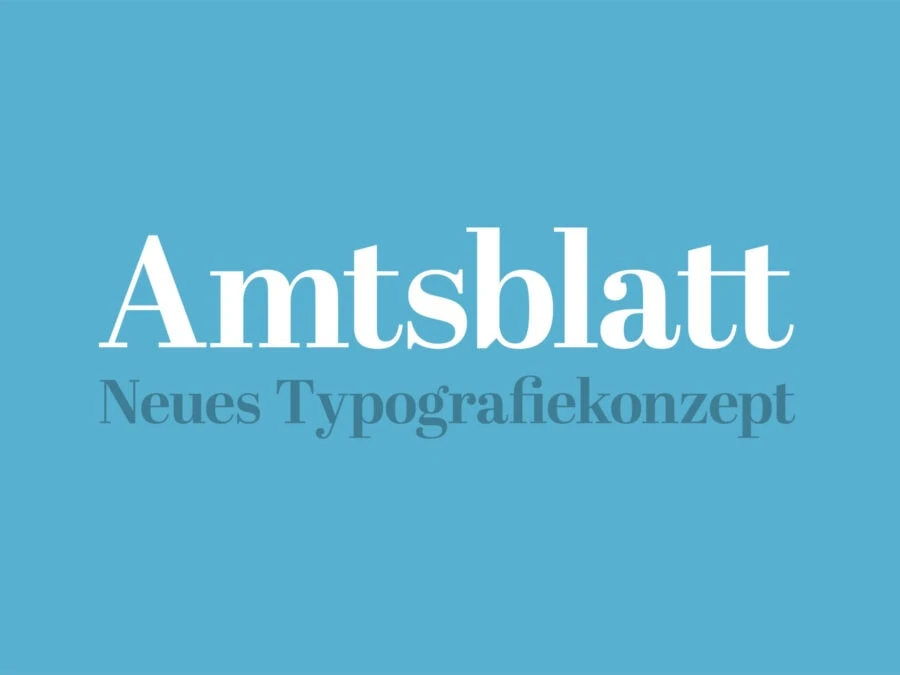 Amtsblatt Zug Typografie