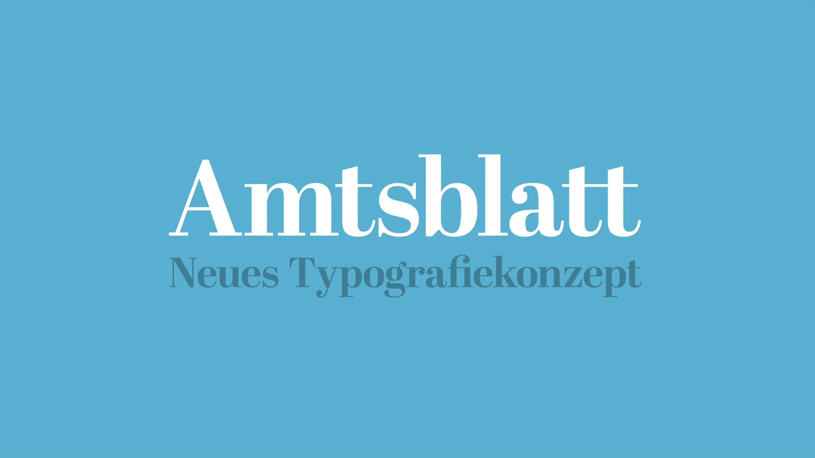 Amtsblatt Zug Typografie