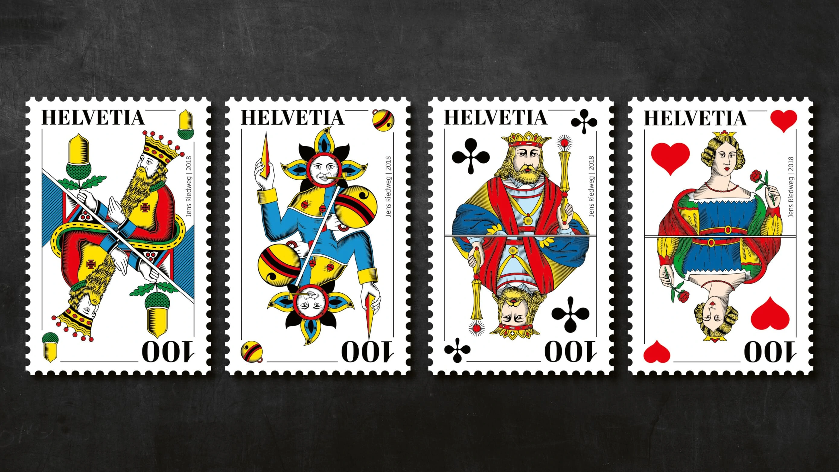 Briefmarkenserie Schweizer Jass